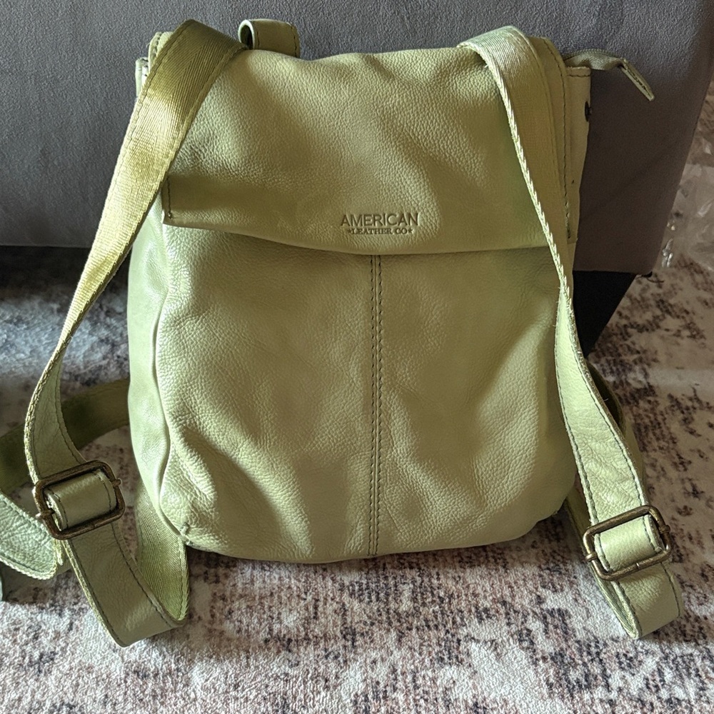 American Leather Co. lt. Olive Backpack